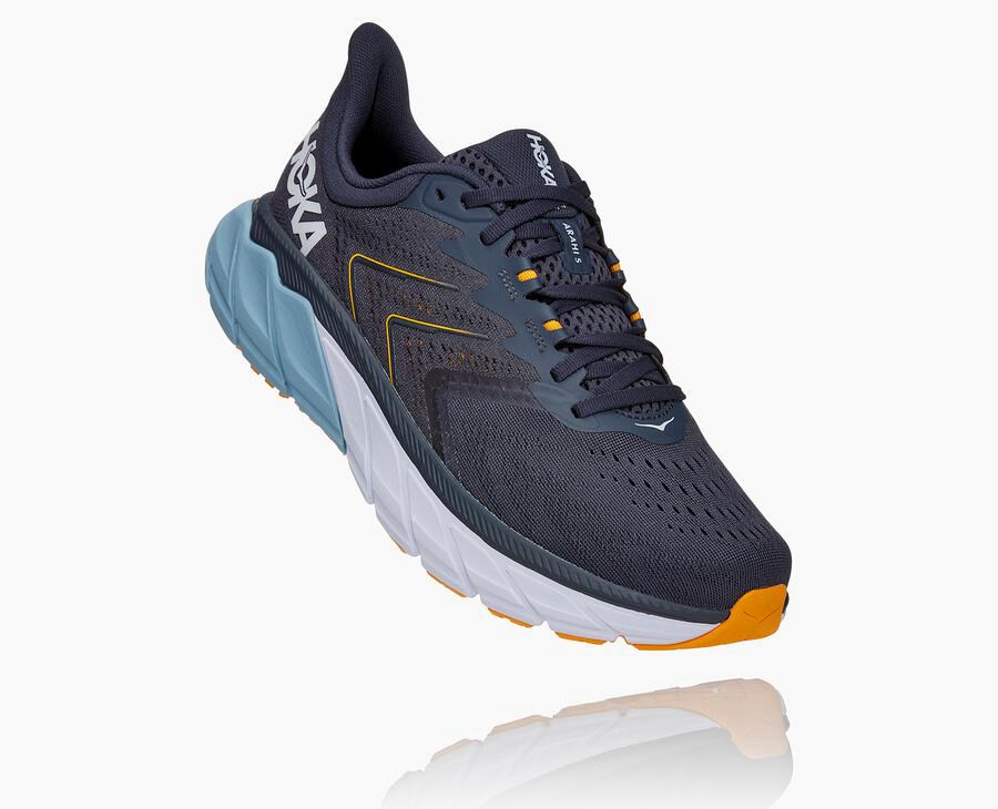 Hoka Mens Running Shoes NZ - Hoka Arahi 5 Navy (OKB641932)